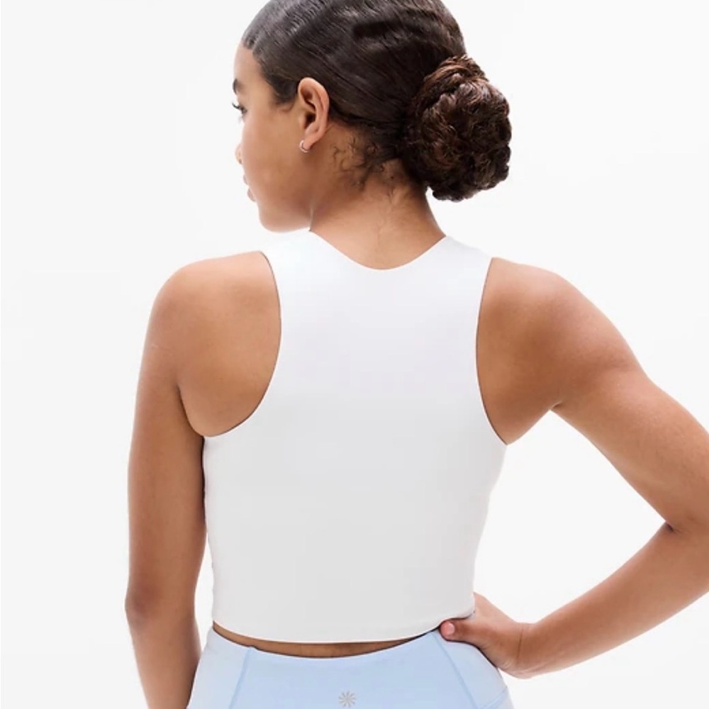 Athleta Girl Racerback Crop Tank – White – Size 12